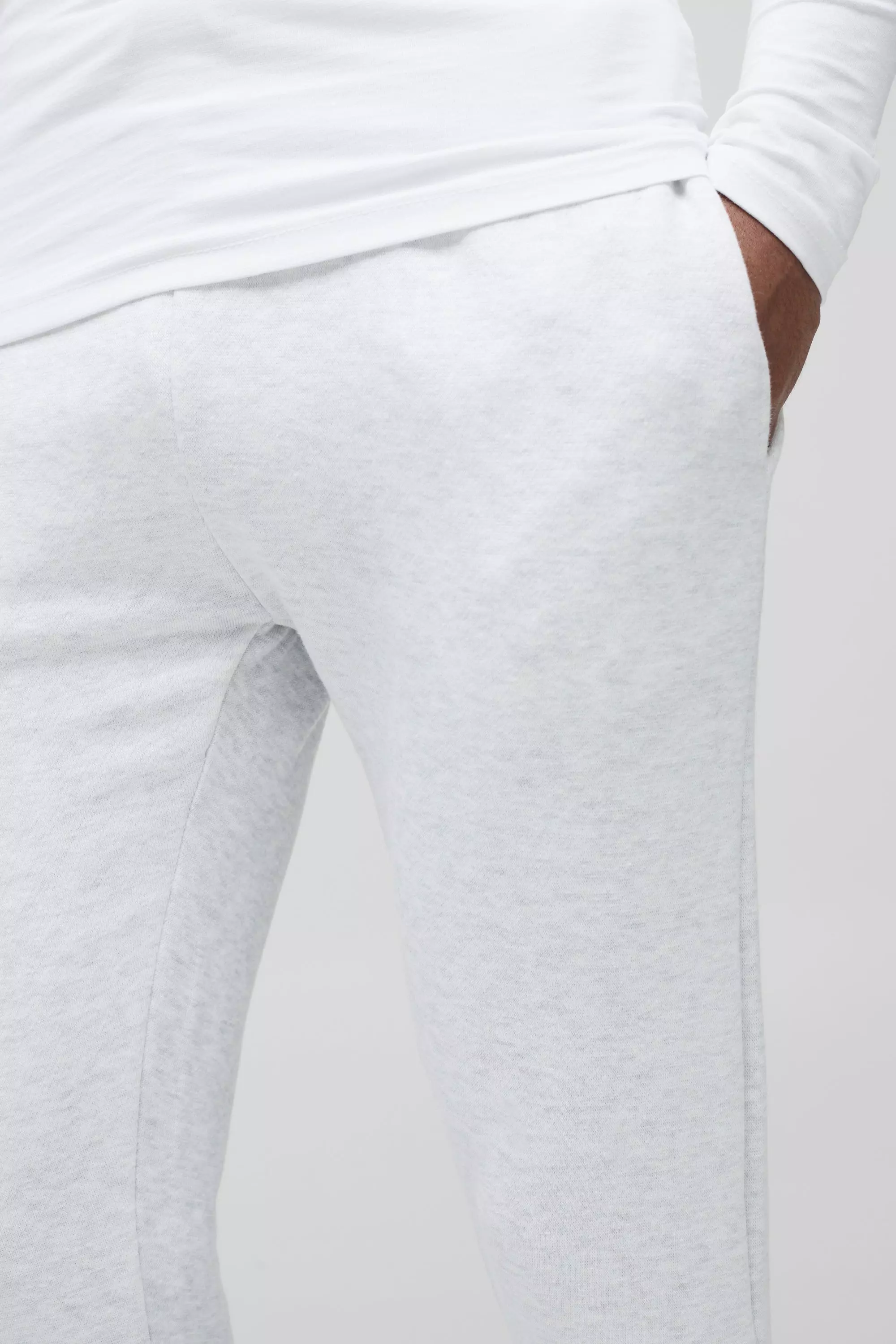 Mens super skinny hot sale grey joggers